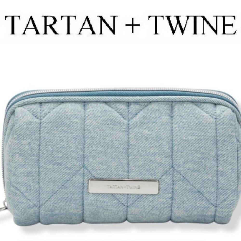 Tartan + Twine Quilted‎ Denim Chevron Pencil Case